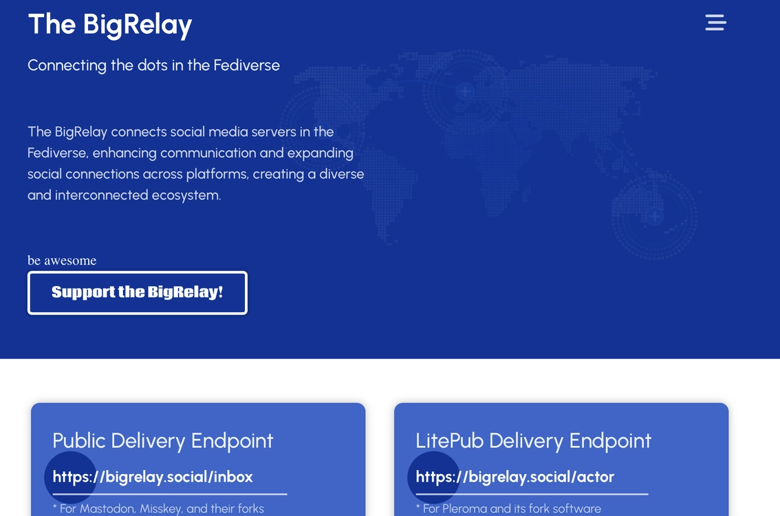 The BigRelay connects social media servers globally.